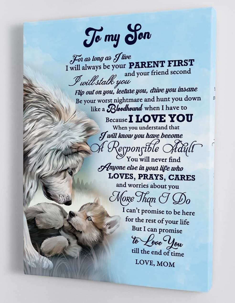To My Son Canvas Wall Art - Gift For Son From Mom Framed Canvas 43