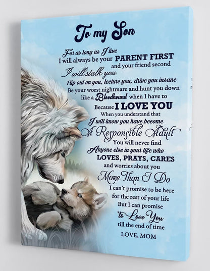 To My Son Canvas Wall Art - Gift For Son From Mom Framed Canvas 43
