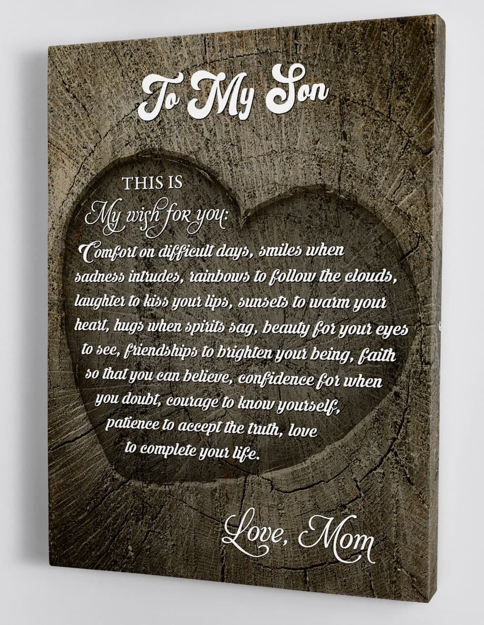 To My Son Canvas Wall Art - Gift For Son From Mom Framed Canvas 45