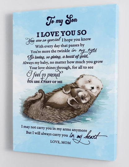 To My Son Canvas Wall Art - Gift For Son From Mom Framed Canvas 47