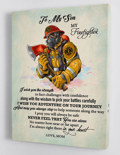 To My Son Canvas Wall Art - Gift For Son From Mom Framed Canvas 50