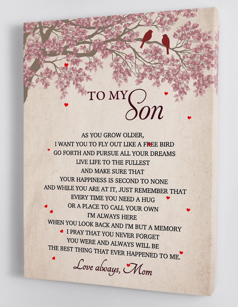 To My Son Canvas Wall Art - Gift For Son From Mom Framed Canvas 53