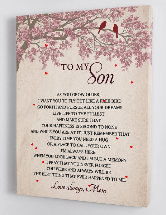 To My Son Canvas Wall Art - Gift For Son From Mom Framed Canvas 53