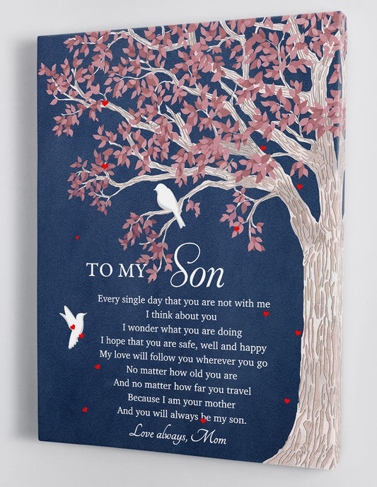 To My Son Canvas Wall Art - Gift For Son From Mom Framed Canvas 54
