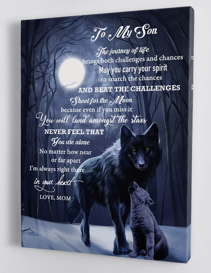 To My Son Canvas Wall Art - Gift For Son From Mom Framed Canvas 56