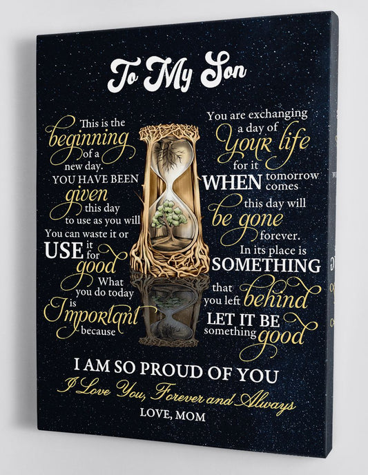 To My Son Canvas Wall Art - Gift For Son From Mom Framed Canvas 57