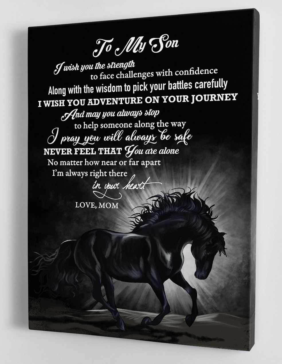 To My Son Canvas Wall Art - Gift For Son From Mom Framed Canvas 58