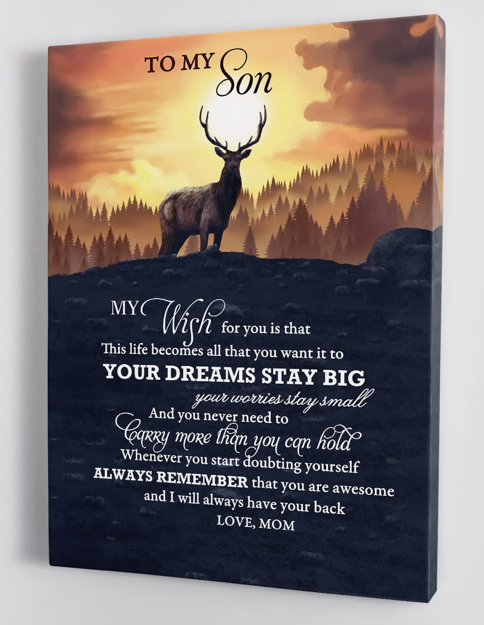 To My Son Canvas Wall Art - Gift For Son From Mom Framed Canvas 71
