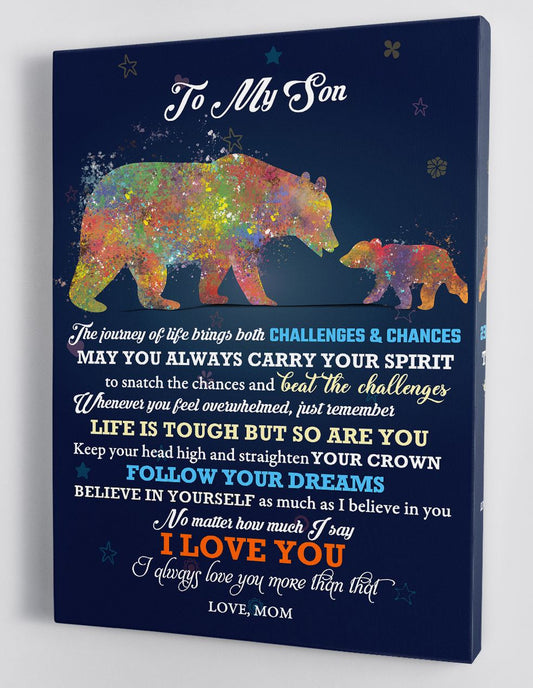 To My Son Canvas Wall Art - Gift For Son From Mom Framed Canvas 74