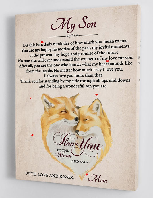 To My Son Canvas Wall Art - Gift For Son From Mom Framed Canvas 78