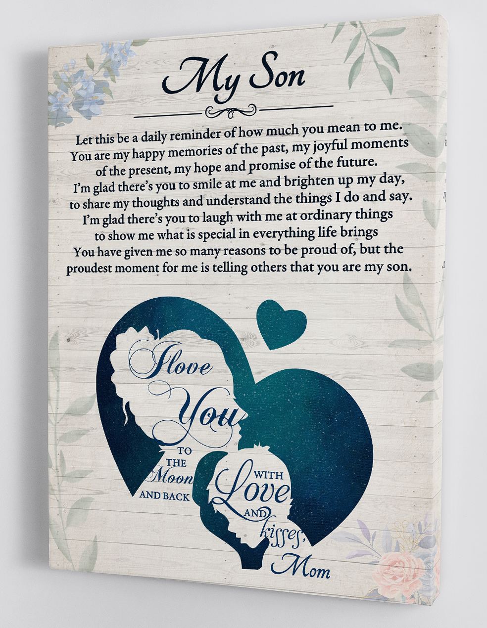 To My Son Canvas Wall Art - Gift For Son From Mom Framed Canvas 79