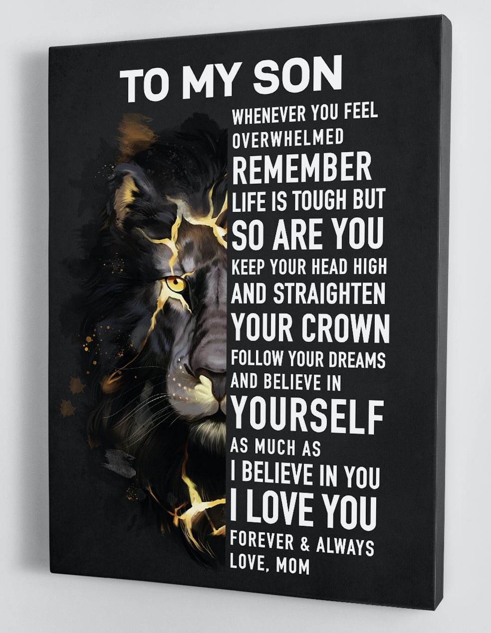 To My Son Canvas Wall Art - Gift For Son From Mom Framed Canvas 87