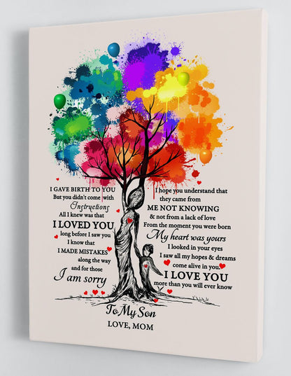 To My Son Canvas Wall Art - Gift For Son From Mom Framed Canvas 90