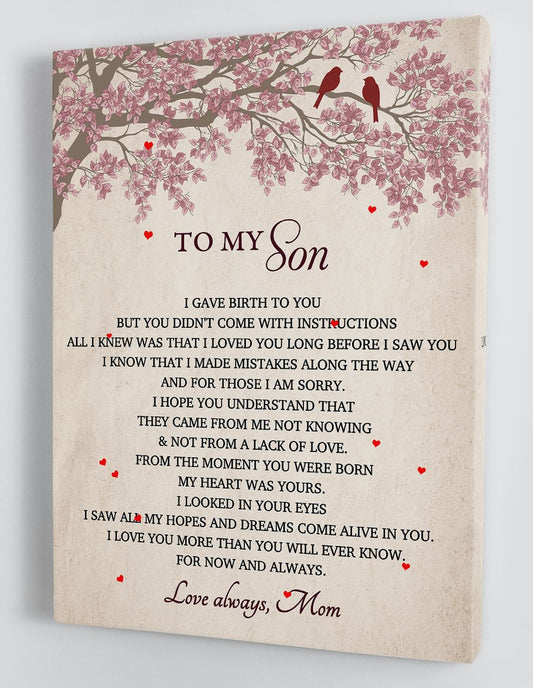 To My Son Canvas Wall Art - Gift For Son From Mom Framed Canvas 91