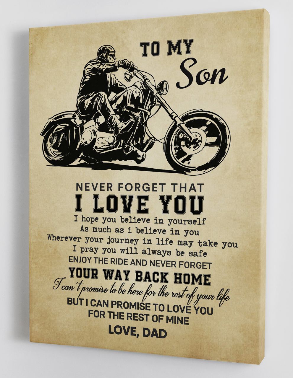 To My Son Canvas Wall Art - Gifts For Son From Dad Canvas Gift 3