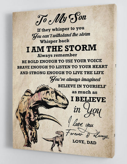 To My Son Canvas Wall Art - Gifts For Son From Dad Framed Canvas Gift 11