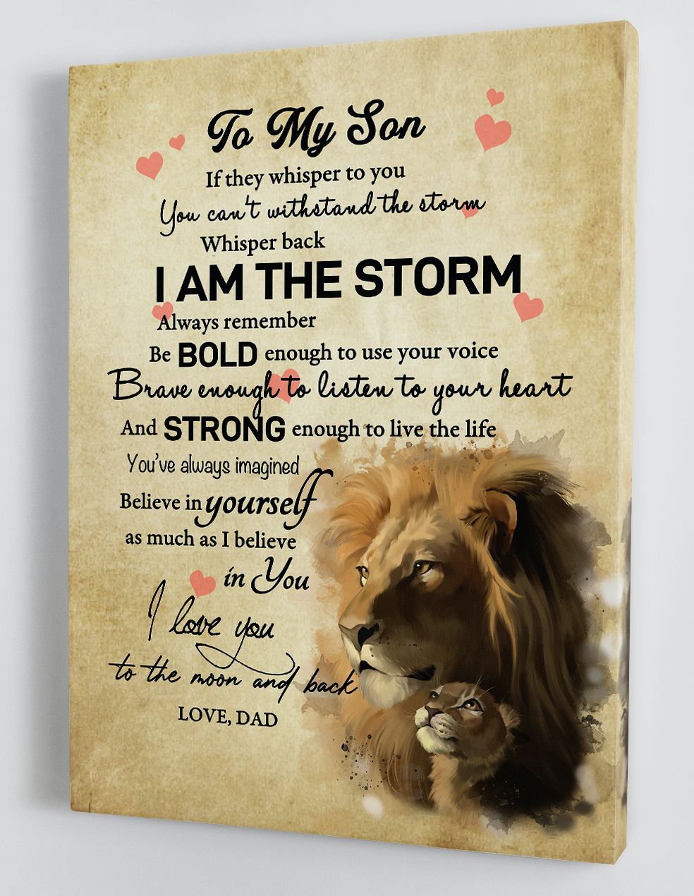 To My Son Canvas Wall Art - Gifts For Son From Dad Framed Canvas Gift 5