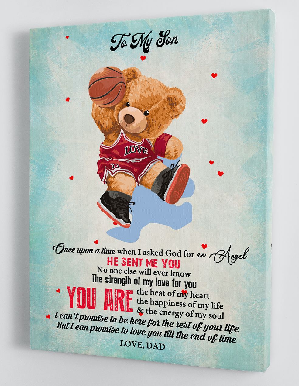 To My Son Canvas Wall Art - Gifts For Son From Dad Framed Canvas Gift 6