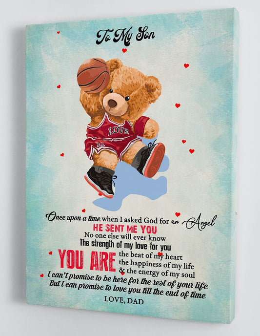 To My Son Canvas Wall Art - Gifts For Son From Dad Framed Canvas Gift 6