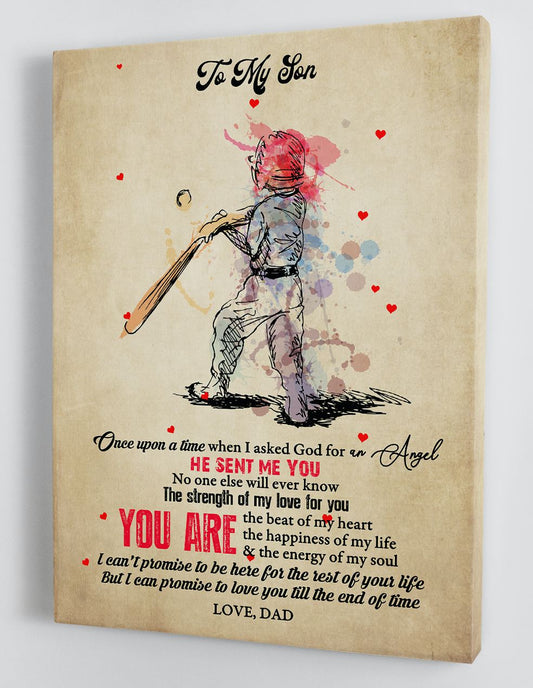 To My Son Canvas Wall Art - Gifts For Son From Dad Framed Canvas Gift 7
