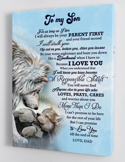 To My Son Canvas Wall Art - Gifts For Son From Dad Framed Canvas Gift 9