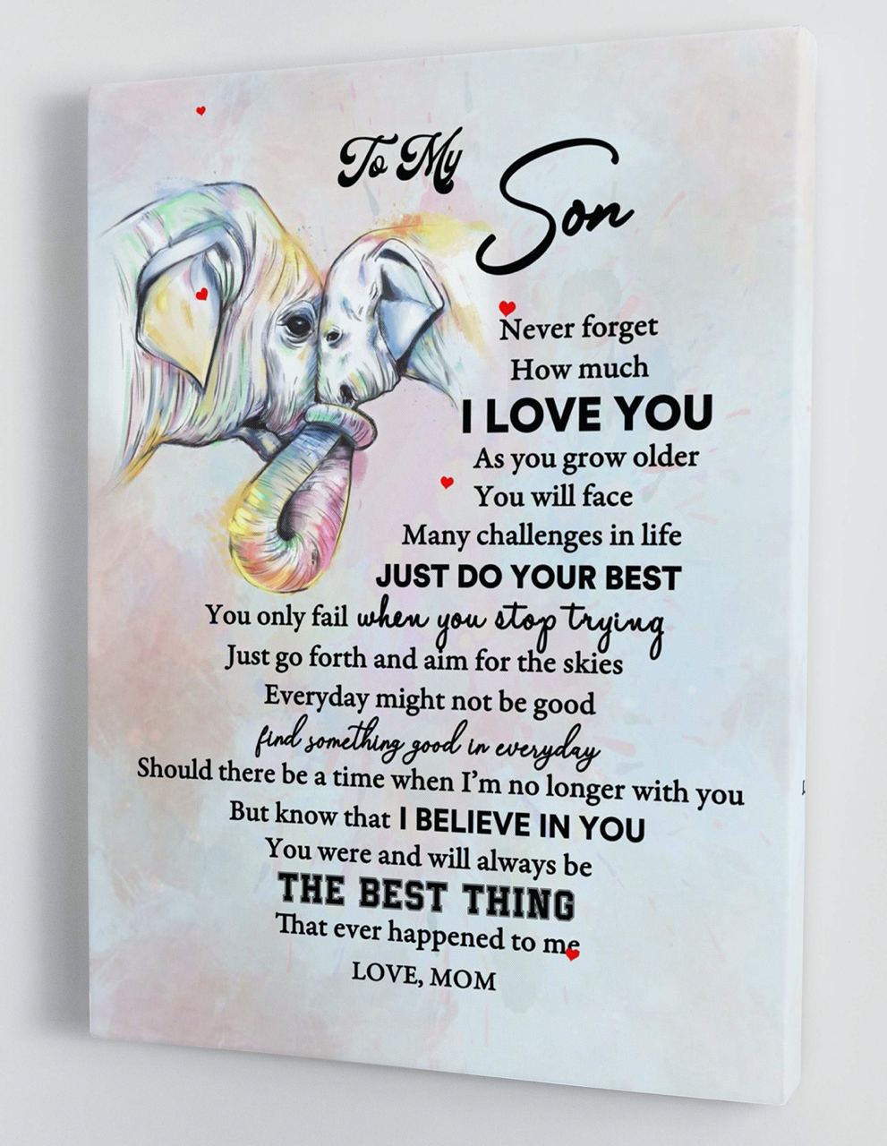 To My Son Canvas Wall Art - Gifts For Son From Mom Framed Canvas Gift 106