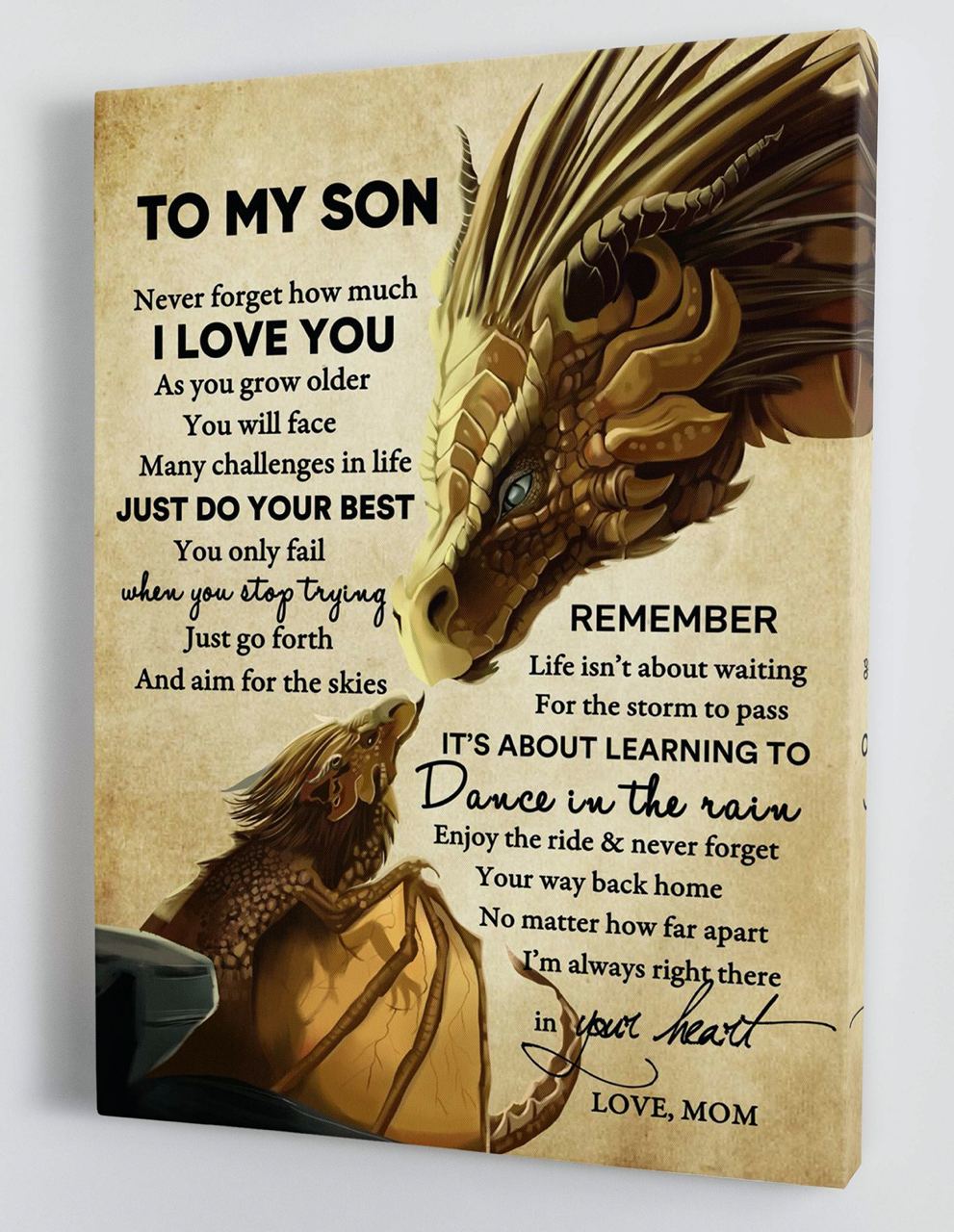 To My Son Canvas Wall Art - Gifts For Son From Mom Framed Canvas Gift 107