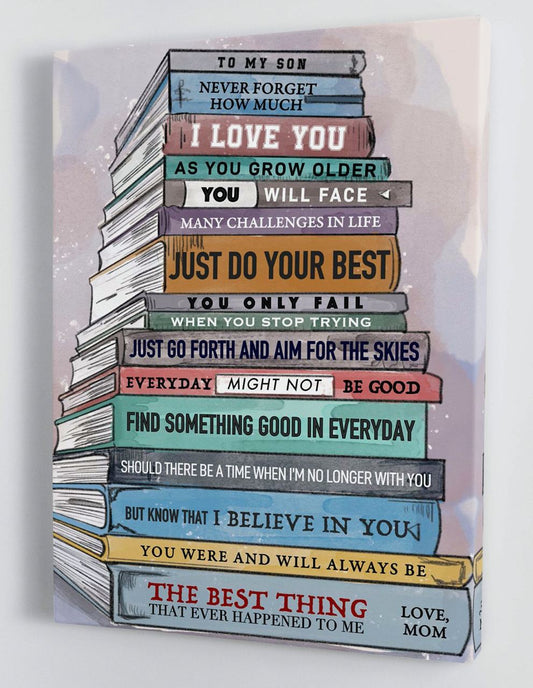 To My Son Canvas Wall Art - Gifts For Son From Mom Framed Canvas Gift 108