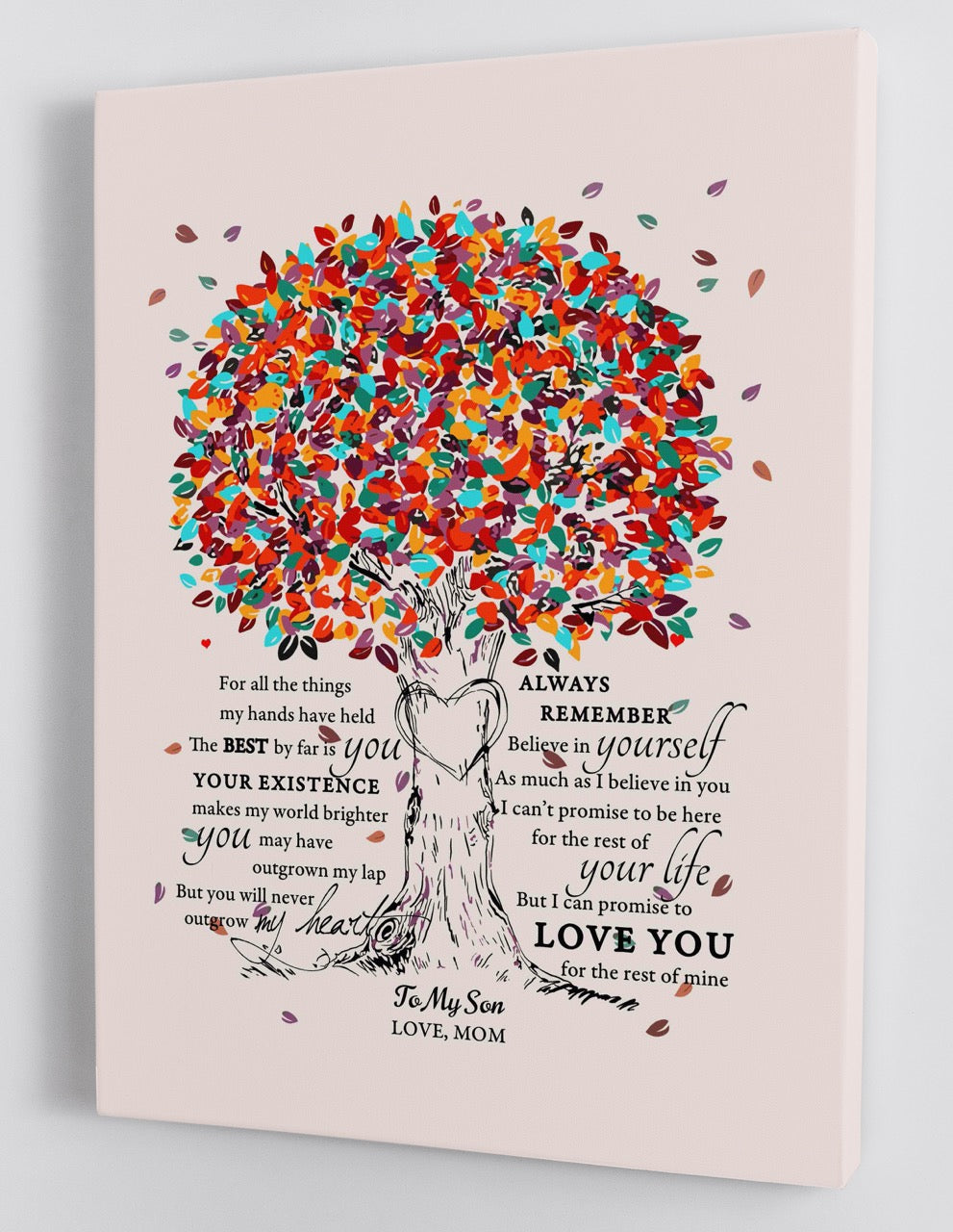 To My Son Canvas Wall Art - Gifts For Son From Mom Framed Canvas Gift 93