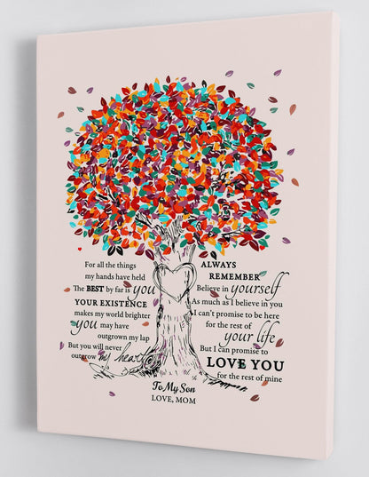 To My Son Canvas Wall Art - Gifts For Son From Mom Framed Canvas Gift 93