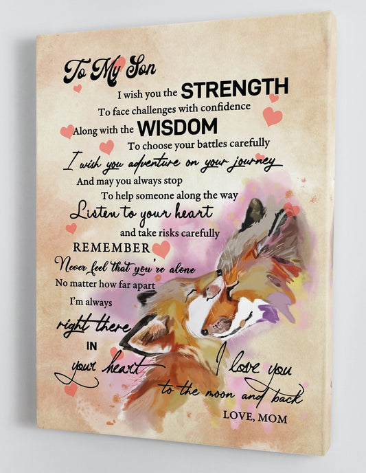To My Son Canvas Wall Art - Gifts For Son From Mom Framed Canvas Gift 94
