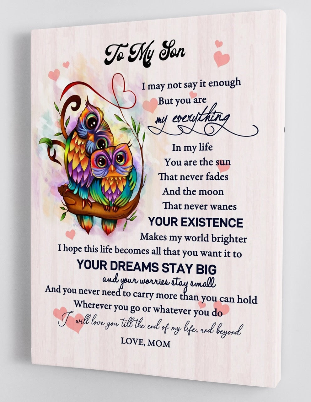 To My Son Canvas Wall Art - Gifts For Son From Mom Framed Canvas Gift 98
