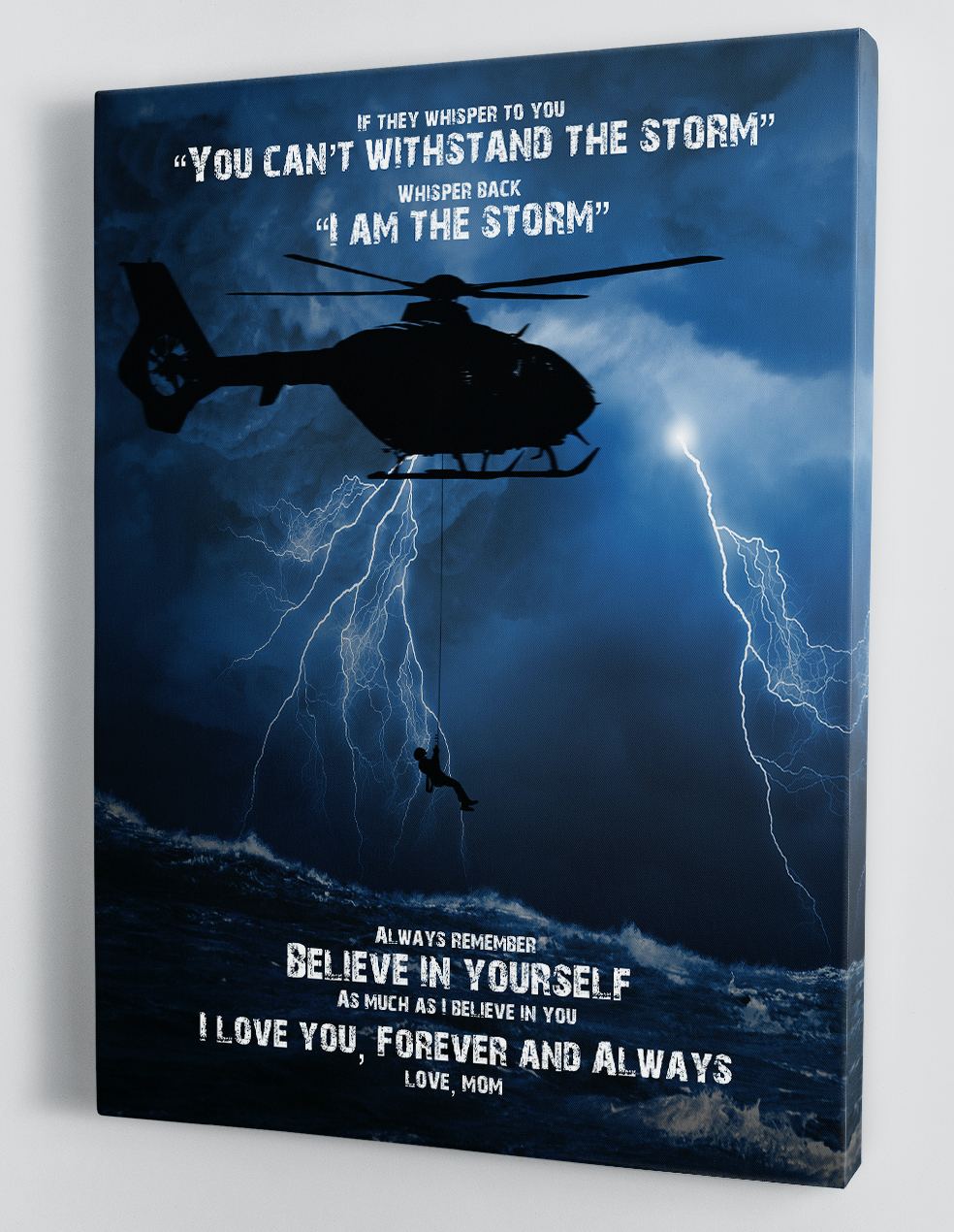 To My Son Canvas Wall Art Gifts For Son From Mom 3 Framed Canvas Gift