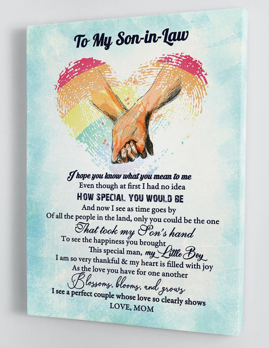 To My Son In Law Canvas Wall Art Gifts For Son In Law Lgbt Version Framed Canvas Gift