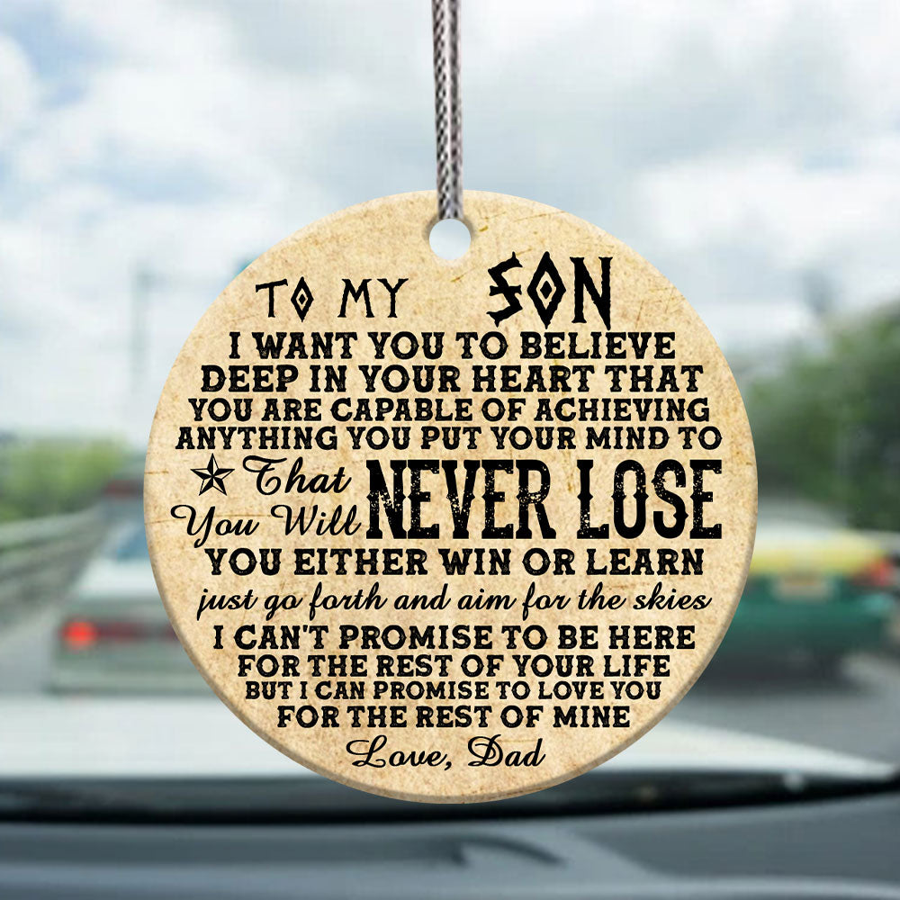 To My Son Viking Circle Ornament - Christmas Ornament - Ciaocustom