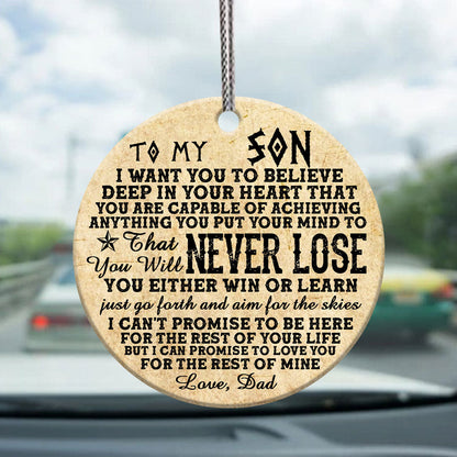 To My Son Viking Circle Ornament - Christmas Ornament - Ciaocustom