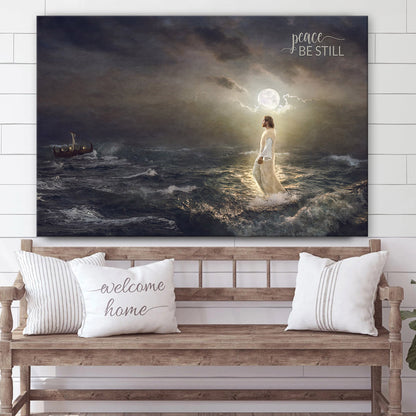 To The Rescue - Peace Be Still Canvas Picture - Jesus Canvas Wall Art - Christian Wall Art