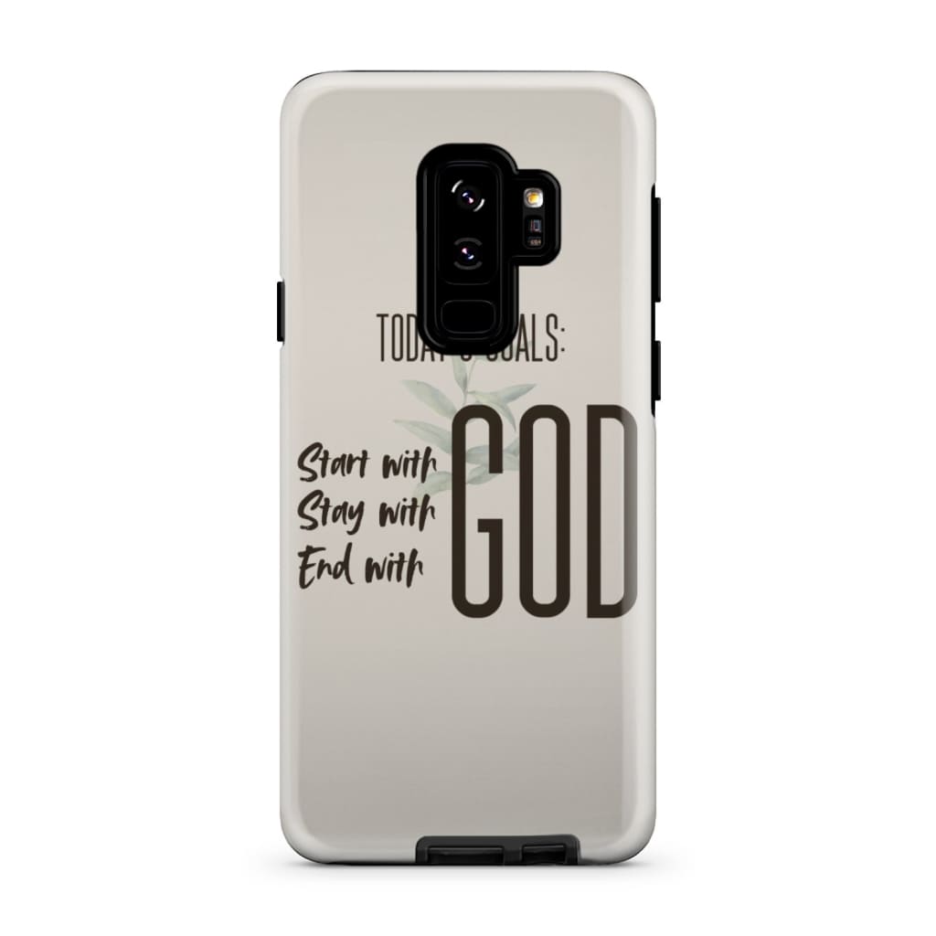 Today Goal Start With God Stay With God End With God Christian Phone Case- Iphone Samsung Cases Christian