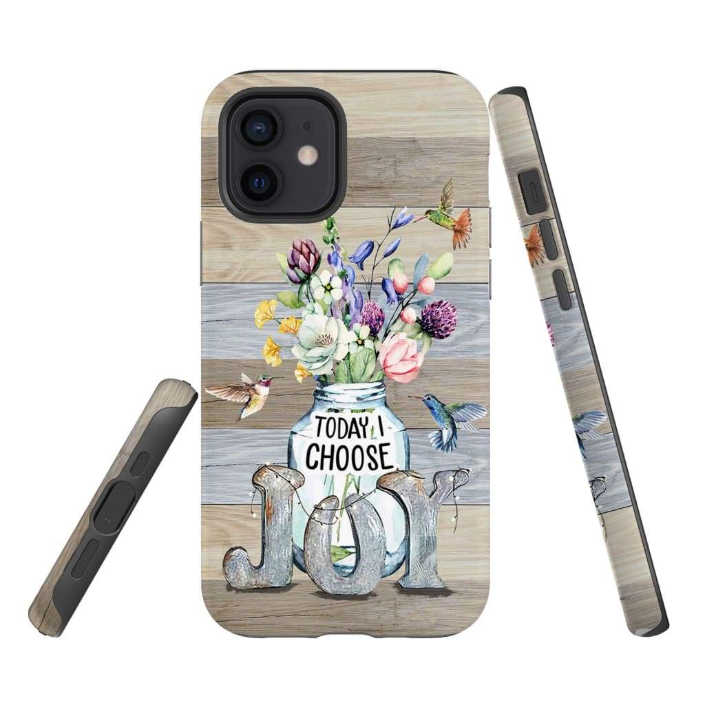 Today I Choose Joy - Hummingbird Floral Phone Case - Inspirational Bible Scripture iPhone Cases