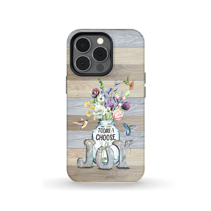 Today I Choose Joy - Hummingbird Floral Phone Case - Inspirational Bible Scripture iPhone Cases