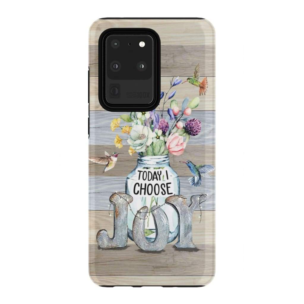 Today I Choose Joy - Hummingbird Floral Phone Case - Inspirational Bible Scripture iPhone Cases
