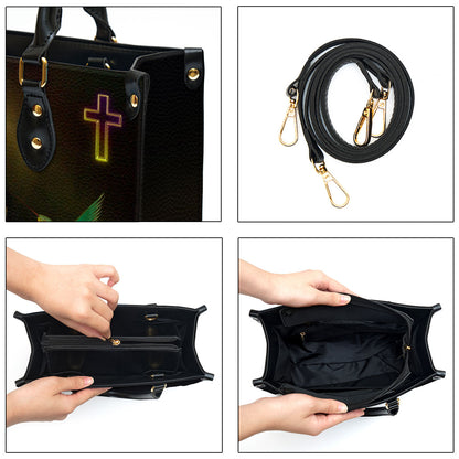 Today I Choose Joy Beautiful Personalized Cross Leather Bag For Women - Religious Gifts For Women