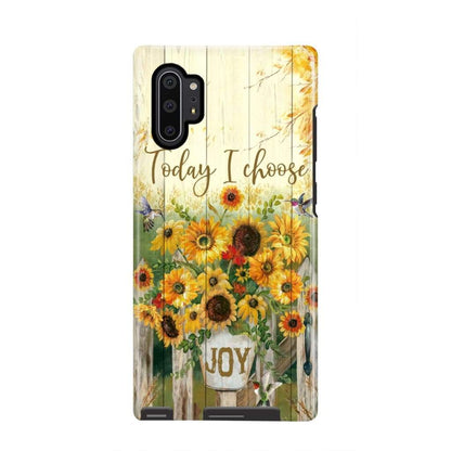 Today I Choose Joy Hummingbird Sunflower Christian Phone Case - Scripture Phone Cases - Iphone Cases Christian