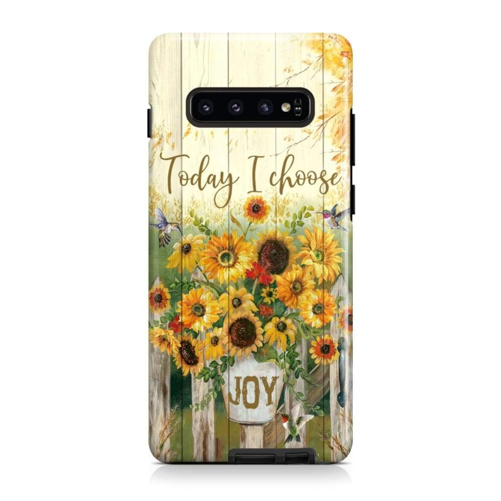 Today I Choose Joy Hummingbird Sunflower Christian Phone Case - Scripture Phone Cases - Iphone Cases Christian