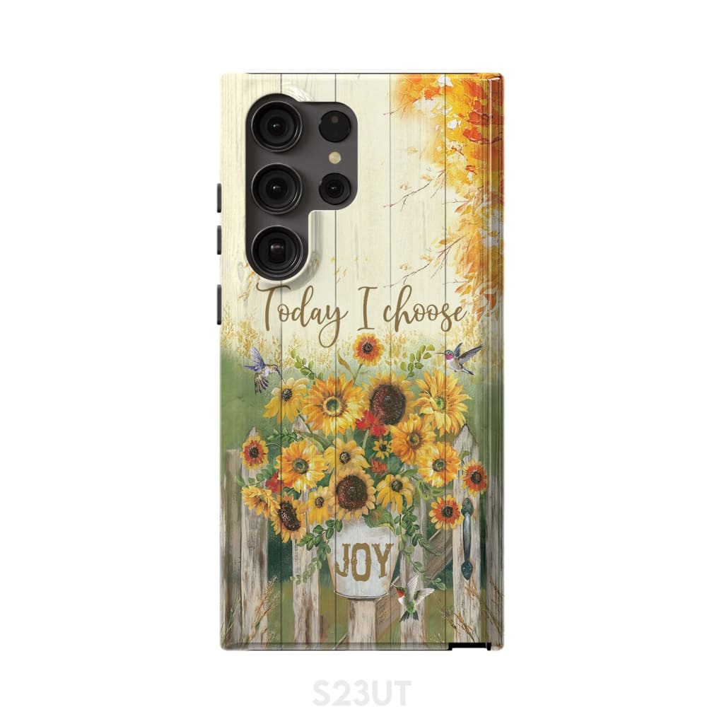 Today I Choose Joy Hummingbird Sunflower Christian Phone Case - Scripture Phone Cases - Iphone Cases Christian
