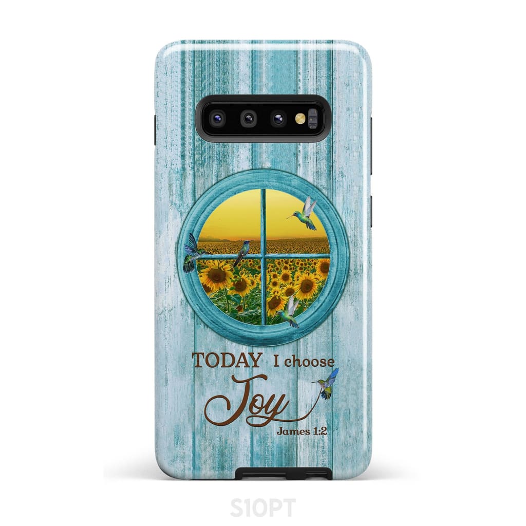 Today I Choose Joy Hummingbird Sunflower Phone Case - Scripture Phone Cases - Iphone Cases Christian