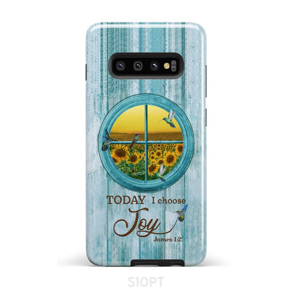 Today I Choose Joy Hummingbird Sunflower Phone Case - Scripture Phone Cases - Iphone Cases Christian