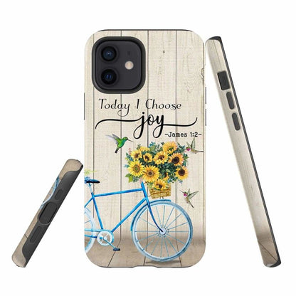 Today I Choose Joy James 12 Hummingbird Sunflower Phone Case - Scripture Phone Cases - Iphone Cases Christian