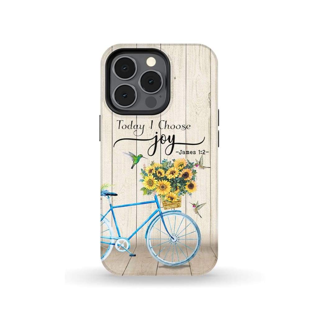 Today I Choose Joy James 12 Hummingbird Sunflower Phone Case - Scripture Phone Cases - Iphone Cases Christian