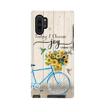 Today I Choose Joy James 12 Hummingbird Sunflower Phone Case - Scripture Phone Cases - Iphone Cases Christian